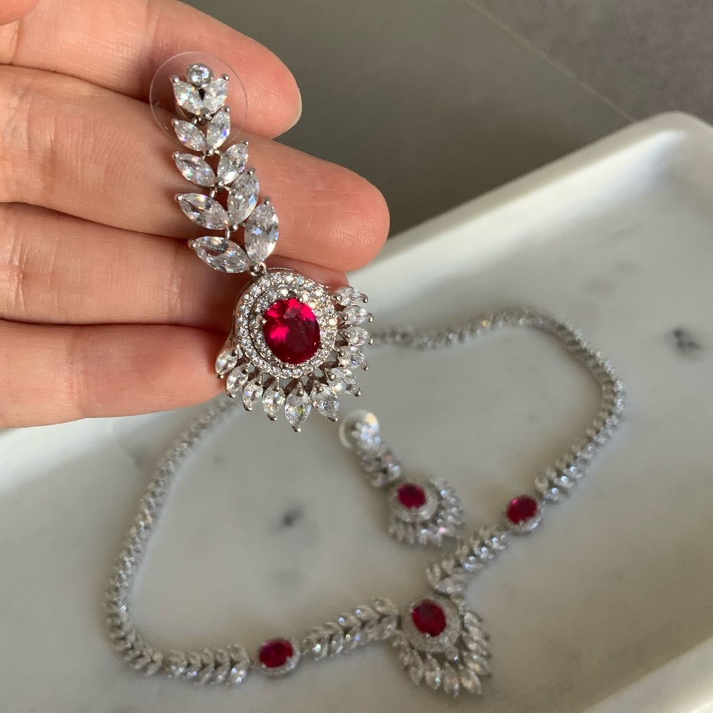 Silver/ rhodium plated formal set